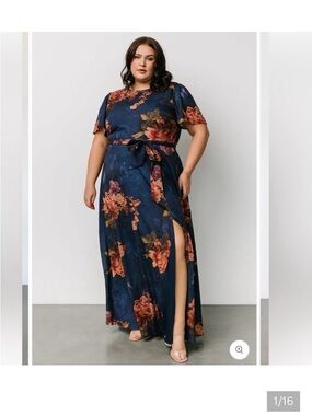 NWT Baltic Born Maxi Dress Floral with Side Slit Womens sz 2X